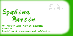 szabina martin business card